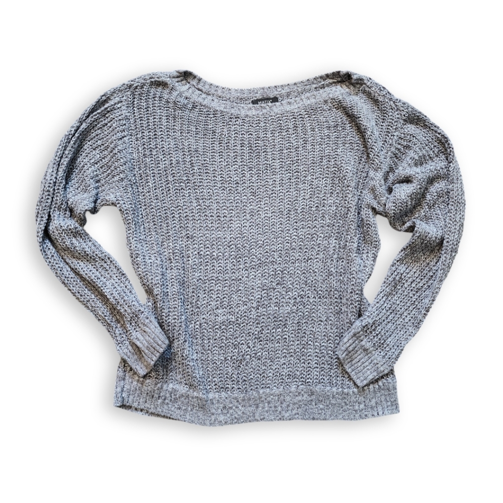 Grey Knit Sweater, Women's XS/S